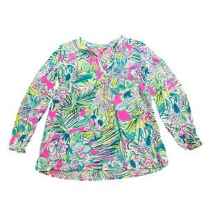 LILLY PULITZER LADIE'S HARBOUR ISLAND TUNIC MULTI‎ COLOUR EARLY BLOOMER XXS